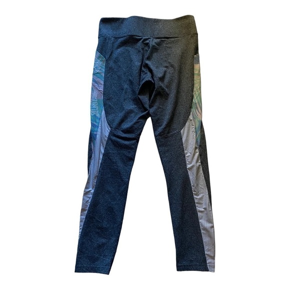 PINK-VICTORIAS SECRET YOGA-GRAY AND FLORAL LEGGINGS - Picture 3 of 9